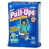 Huggies Pull Ups Training Pants, Jumbo Pack,Boys Extra-Large Size 4T-5T, 21415 - 21 diapers / pack, 4packs