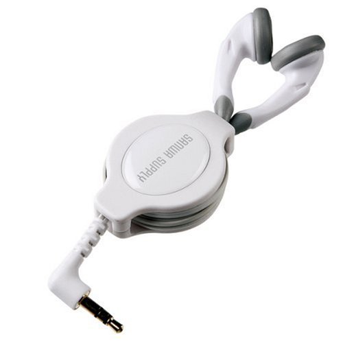 サンワサプライ ステレオイヤホン(巻き取り式) MM-HP104WN