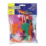 Bright Hues Feather Assortment, Approximately 325 Feathers per Pack