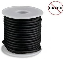 Round Rubber Cord Black 4mm 10 meters / 10.9 Yards. (Spool is not Included)