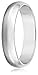 Amazon Collection Men's 10k White Gold Traditional Plain Wedding Band (4 mm)