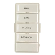 Leviton VPZLB-Z4W Vizia RF + White Label Kit for 4-Button Zone Controller (VRCZ4)