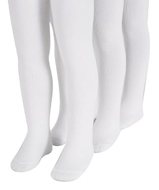 Girls White Tights - 3 pack