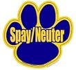 "New" Spay / Neuter Paw Car Magnet