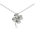 Good Luck Sterling Silver Four Leaf Clover Pendant