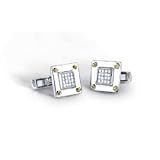 0.40CT Diamond Cuff Linksset in 8.4GR of 14K Two-Tone Gold