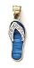 14k Two-Tone Blue Opal Flip-Flop Diamond Accent Pendant - JewelryWeb