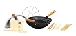 Joyce Chen J22-9938 Pro Chef 14 Inch 10 Piece Xylan Non-Stick Wok Set