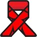 Red Ribbon Auto Glass Sticker