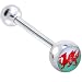 WALES FLAG Logo Barbell Tongue Ring