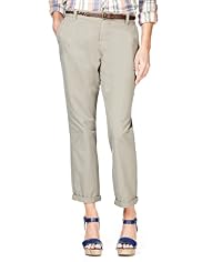 Indigo Collection Pure Cotton Turn Up Hem Chinos with Belt