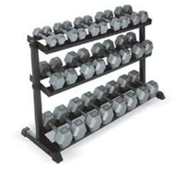 Hampton Fitness Three Tier Pro-Hex Dumbell Rack