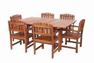 5pc. Teak Extension Dining Set