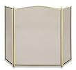Polished Brass 3 Panel Fireplace Screen