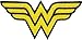 Wonder Woman Iron On Patch - WW Yellow Letter Name Logo Applique