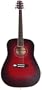 SX FG 160 VT Left Handed Acoustic Electric Guitar, Dusk Sun Red Finish