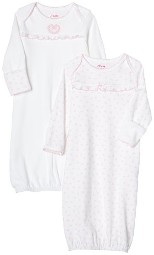 Little Me Beary Sweet Floral Heart Gown, Pink, 2 Pack