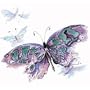 Watercolor Butterfly Adult Long Sleeve T-Shirt