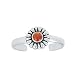 Sterling Silver and Gemstone Adjustable Toe Ring