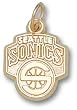 Seattle Supersonics Logo 3/8" Charm/Pendant -14K/10K, Stainless Steel or Gold Plated