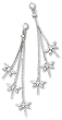 Triple Dangle Dragonfly Earring with Clear CZ