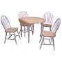 Arrowback Drop Leaf 5 Piece Set-White