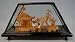Chinese cork carving / sculpture / picture - hand carved, black lacquer frame (#213)