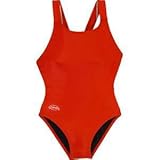 IMAGE OF Finis Team Solid Aquatuff Female Bladeback Swimwear - Red - Size 22