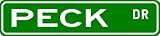 PECK Street Sign ~ Family Lastname Sign ~ Gameroom, Basement, Garage Sign