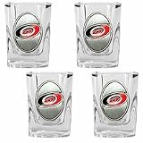 NHL Carolina Hurricanes Four Piece Square Shot Glass Set