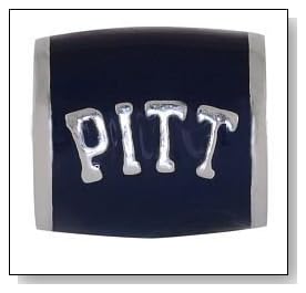 University of PITTSBURGH PITT Logo Blue 925 Silver European College Charm Bead