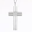 Designer Inspired silver cross Male Pendant Stainless Steel Necklace for Men Ball Chain for Men Presentation Box J2014