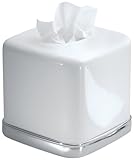InterDesign York Boutique Box, White/Chrome
