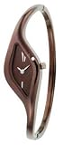 DKNY NY3908 Ladies Analogue Watch, Brown Stainless Steel Case & Bangle, Brown Dial with Silver Hands & Indexes