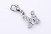 Charm Anhänger Bettelarmband Buchstabe "M" Strass silber