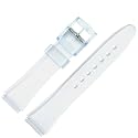 Marburger Uhrband: Kunststoff - 18 mm - transparent - Kunststoffschließe