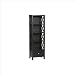 Linon Anna Tall Narrow 5 Shelf Wood Bookcase in Black