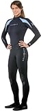 NeoSport Wetsuits Women's XSPAN 7mm Full Jumpsuit,Powder Blue Trim,8