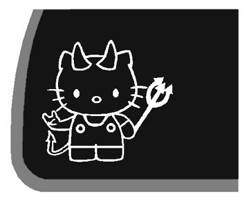Devil Hello Kitty Car Decal / Sticker