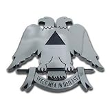Scottish Rite Freemasonary Mason Masonic Lodge Fraternal Chrome Plated Premium Metal Car Truck Motorcycle Emblem