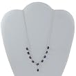 Silver Charm Necklace Amethyst Gemstone Jewelry 16.5 inches