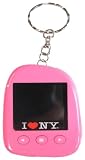 I Love NY DPV151 1.5-Inch Digital Photo Keychain with 107 Photo Capacity (Pink)