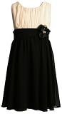 Bonnie Jean  Girls 7-16 Black And Ivory Social Dress