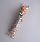 Handmade fused glass and copper wedding mezuzah Rosenthal Collection