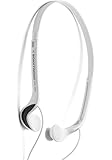 SONXTRONIC WHITE ICE Xdr-8001 Vertical in Ear Ultralight Sport Running Headband Headphones (mdr-w08l style white and silver)