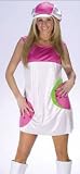 Sexy Adult Womens Halloween Costume Retro Mod 1960s 1970s Disco Go Go Dress Costume Theme Party Outfit