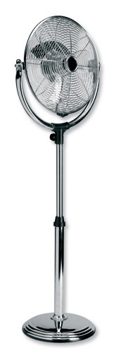 5 Star Office Pedestal Fan Non-Oscillating 3-Speed 48.5Db 45 Watts H1140max.mm Dia.305mm Chrome