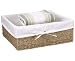 Household Essentials ML-5611 Woven-Seagrass Rectangular-Shaped Utility Baskets, Set of 3