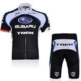 2011 SUBARU TREK Short Sleeve BlackWhite Cycling Jersey Cycling Wear + Short(available Size:S, M, L, Xl, Xxl,XXXL)