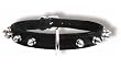 14" Spike leather dog collar - black leather 14" Spike leather dog collar - black leather